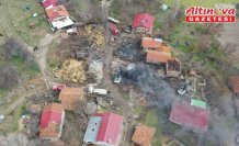 Bolu'da 4 ev ve 8 samanlık yangında zarar gördü