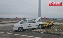 Çorum'da iki otomobilin çarpıştığı kazada 6 kişi yaralandı