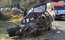 Karabük'te otomobille kamyonun çarpıştığı kazada 2 kişi öldü, 4 kişi yaralandı