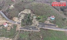 Ordu'da heyelan nedeniyle mahalle yolu ulaşıma kapandı