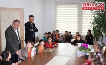 Asarcık'ta öğrencilerden belediyeye ziyaret