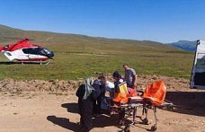 Trabzon'da yaylada rahatsızlanan hasta ambulans helikopterle hastaneye ulaştırıldı