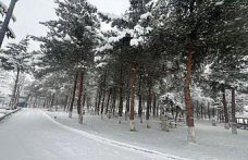 Kavak'ta kar yağışı etkili oldu