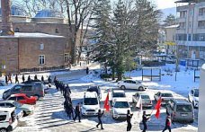Ladik'te kamp yapan izcilerden Belediye Başkanı Topal'a ziyaret