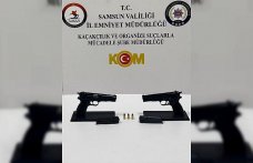 Samsun'da aracın yedek lastiğine gizlenen silah ele geçirildi