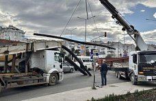 Ordu'da kamyonun dorsesindeki demirler düşerek otomobile saplandı