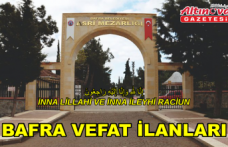 Bafra vefat İlanları