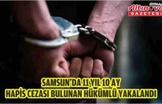 Samsun'da 11 yıl 10 ay hapis cezası bulunan hükümlü yakalandı