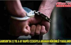 Samsun'da 11 yıl 6 ay hapis cezasıyla aranan hükümlü yakalandı