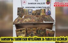 Samsun'da tarihi eser niteliğinde 26 tablo ele geçirildi