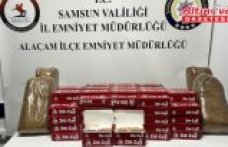 Alaçam'da düzenlenen operasyonda 19 kilo kaçak tütün ele geçildi
