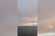 Alaçam'da gökkuşağı oluştu