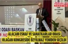Alaçam Esnaf ve Sanatkarlar Odası olağan kongreside Özyılmaz yeniden seçildi