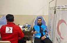 Alaçam'da öğrenci yurdunda Kızılay kan bağışı etkinliği düzenledi