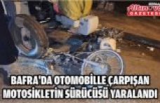 BAFRA'DA OTO­MO­BİL­LE ÇAR­PI­ŞAN MO­TO­SİK­LE­TİN SÜ­RÜ­CÜ­SÜ YA­RA­LAN­DI