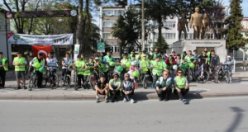 BAFRA'DA 9. YEŞİLAY BİSİKLET TURU DÜZENLENDİ