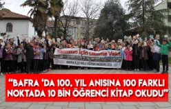 “Bafra ‘da 100. Yıl Anısına 100 Farklı Noktada 10 bin Öğrenci Kitap Okudu”