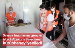 Sınava hazırlanan gençler istedi Atakum Belediyesi kütüphaneyi yeniledi