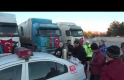 Arıza yapan Azerbaycan'a ait yardım tırı Çorum'da ücretsiz tamir edildi