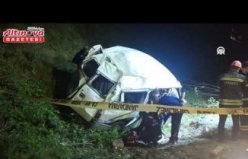 Bafra'da şarampole devrilen minibüsteki 1 kişi öldü, 4 kişi yaralandı