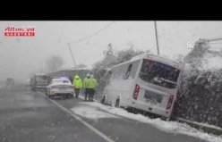 Bafra'da yolcu otobüsünün çarptığı 1 kişi öldü, 3 kişi yaralandı