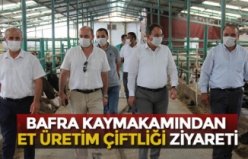 BAFRA KAYMAKAMINDAN ET ÜRETİM ÇİFTLİĞİ ZİYARETİ