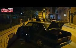 Polisten kaçarken kaza yapan araçtan silah ve sentetik ecza hapı çıktı