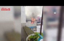 Samsun'da bir evin çatısında çıkan yangın söndürüldü