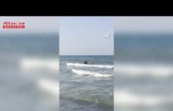 Samsun'da denizde akıntıya kapılan genç cankurtaranlar tarafından kurtarıldı