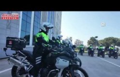 Samsun'da görevli “şahinlere“ 11 yeni motosiklet teslim edildi