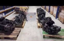Samsun'da gümrük kaçağı 8 lüks otomobil motoru ele geçirildi