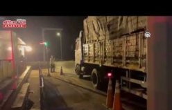 Samsun'da plakalarını kapatarak kantara girmeyen 16 tıra 849 bin 679 lira ceza kesildi