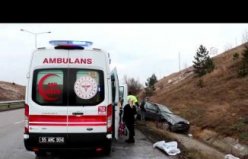 Samsun'da su kanalına düşen otomobildeki 3 kişi yaralandı