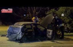 Samsun'da tırla çarpışan otomobildeki 2 kişi yaralandı