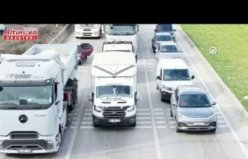 Samsun'da uygulamadan kaçmak için sürücü değiştirenler drona yakalandı