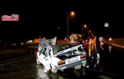 Samsun’da tır ile otomobilin çarpışması sonucu 4 kişi yaralandı