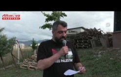 Samsunspor taraftarları Filistin'e destek buluşması düzenledi