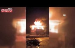 Tekkeköy'de müstakil evde çıkan yangın söndürüldü