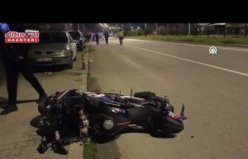 Yakakent'te motosikletin çarptığı yaya ağır yaralandı