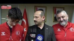 Bulgaristan'daki şampiyonada altın madalya kazanan milli atıcı, Samsun'a döndü