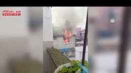 Samsun'da bir evin çatısında çıkan yangın söndürüldü