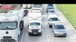 Samsun'da uygulamadan kaçmak için sürücü değiştirenler drona yakalandı