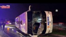 Samsun'da yolcu otobüsü devrildi, 6 kişi yaralandı