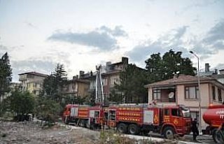 Çorum'da çatı yangını