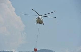 Karabük'te helikopter destekli yangın tatbikatı
