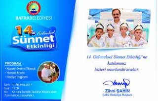 BAFRA BELEDİYESİ 14. SÜNNET ŞÖLENİ CUMA GÜNÜ