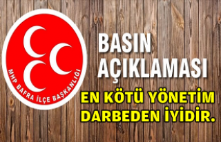 MHP BAFRA İLÇE BAŞKANLIĞINDAN MİLLETİMİZE AÇIKLAMA