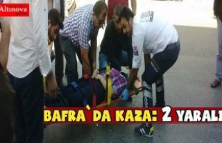 Bafra'da kaza 2 Yaralı