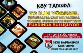 Bafra`da köy tadında bir fuar