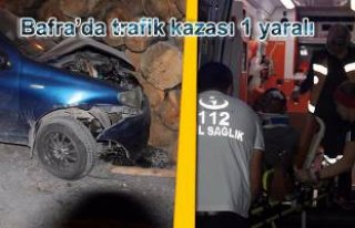 Bafra’da trafik kazası 1 yaralı